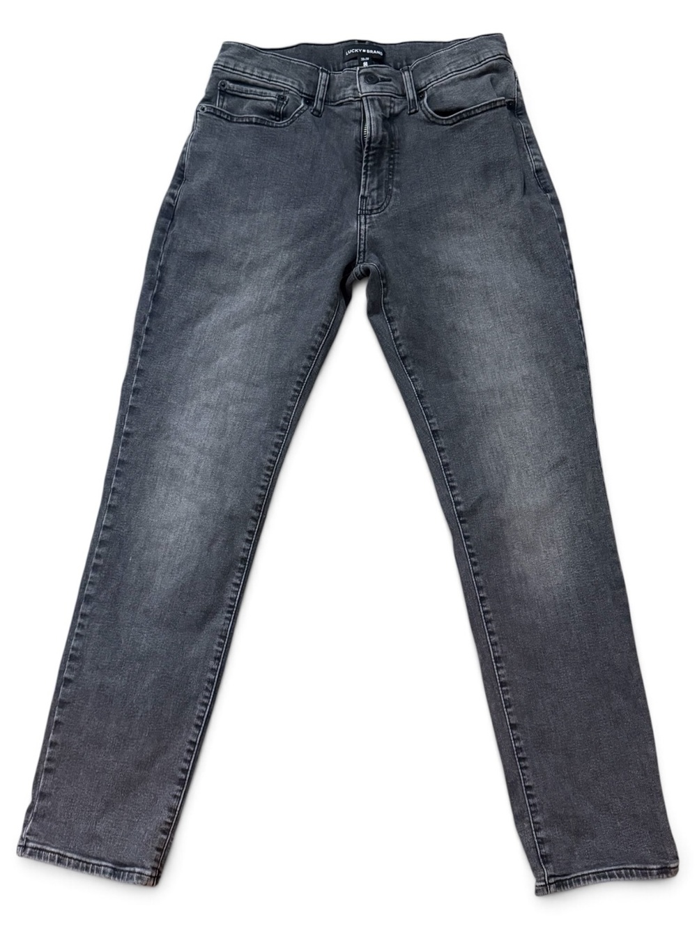 Lucky Brand Men's 30 x 30 Straight Leg Stretch Jeans Faded Black Wash 7MP10553